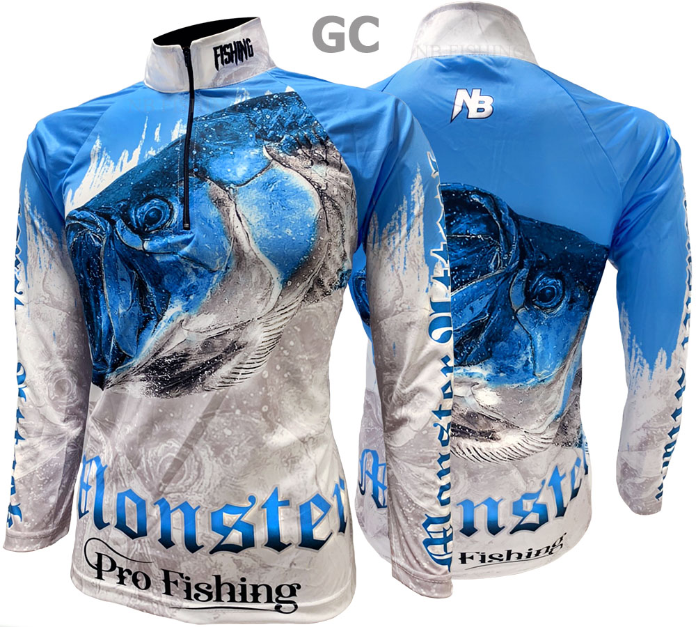 เสื้อตกปลา Moster Pro Fishing ป้องกันแสง UV - ไซส์ L (เปลี่ยนขนาดโซส์ได้)