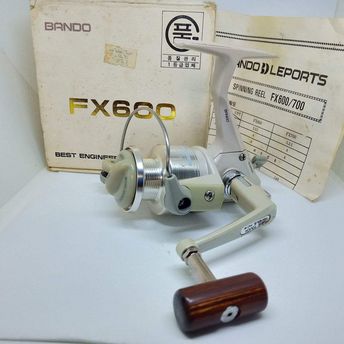 รอกสปิน Bando fx700 สีขาวมุกตัวเล็กๆก่อนจะเป็น Banex 