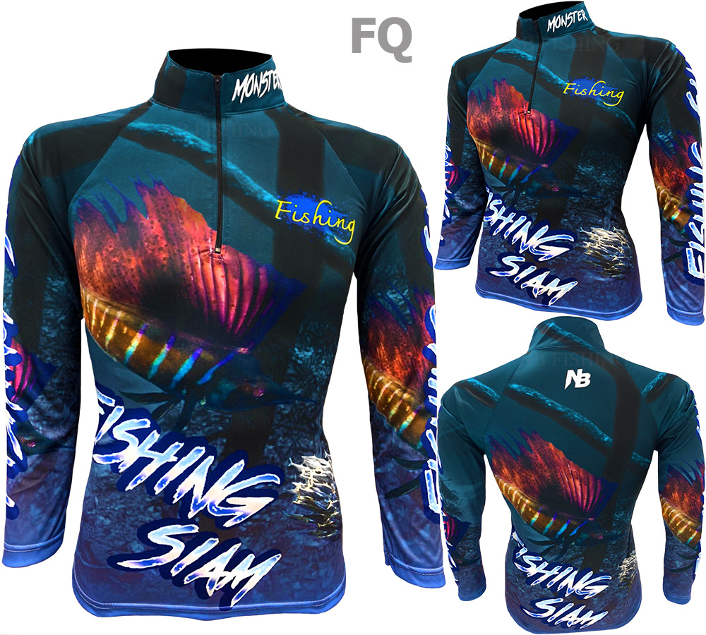 เสื้อตกปลา Blue Marlin Fishing Siam ป้องกันแสง UV - ไซส์ L (เปลี่ยนขนาดโซส์ได้)