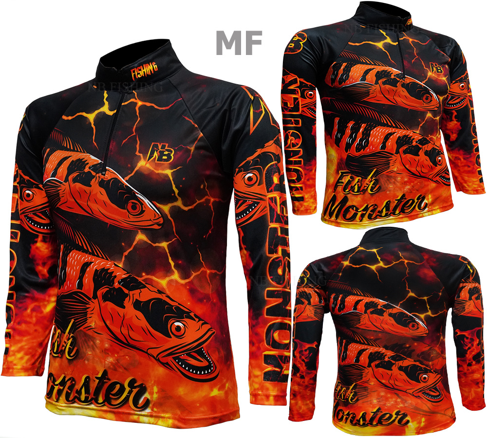 เสื้อตกปลา Fire NB Fish Monster ป้องกันแสง UV - ไซส์ L (เปลี่ยนขนาดโซส์ได้)