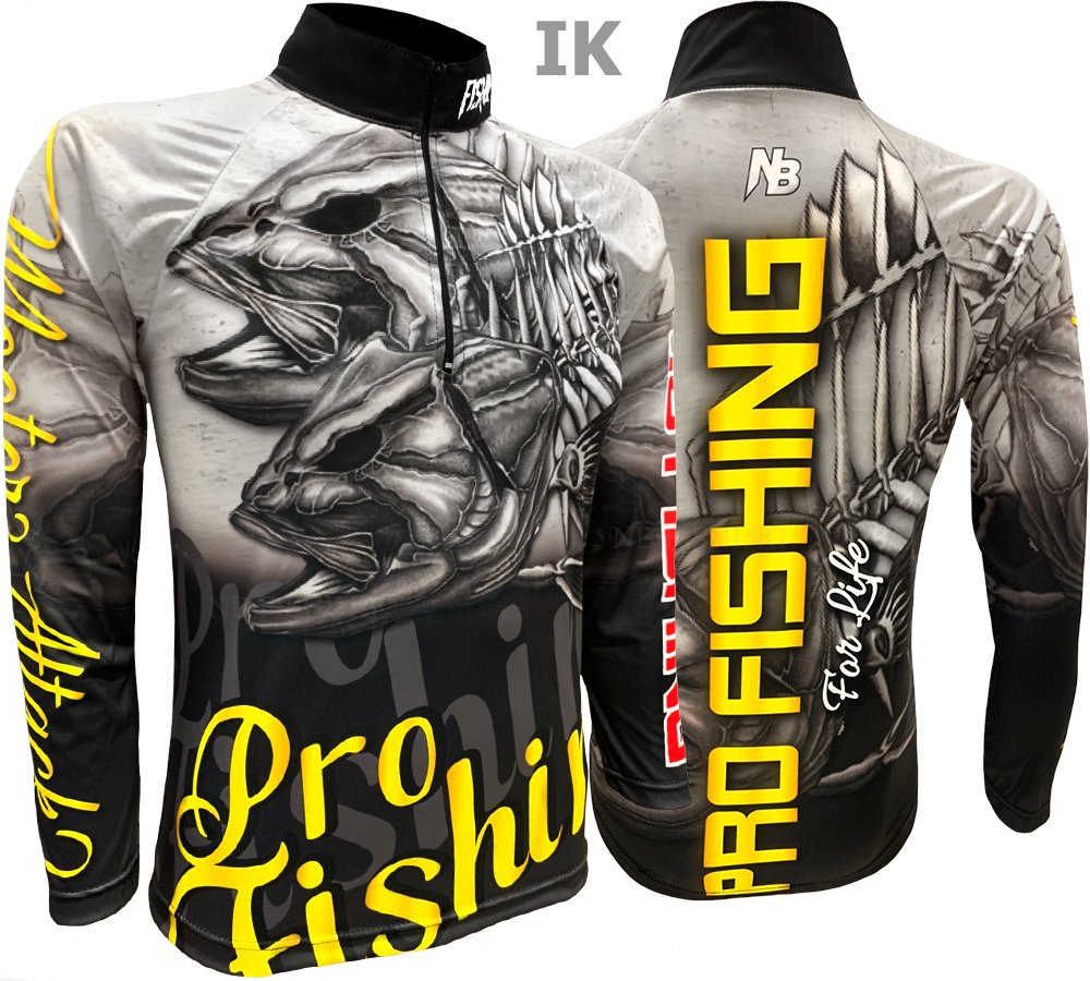 เสื้อตกปลาWhite Pro Fishing For Life ป้องกันแสงUV ไซส์ L (เปลี่ยนขนาดโซส์ได้)