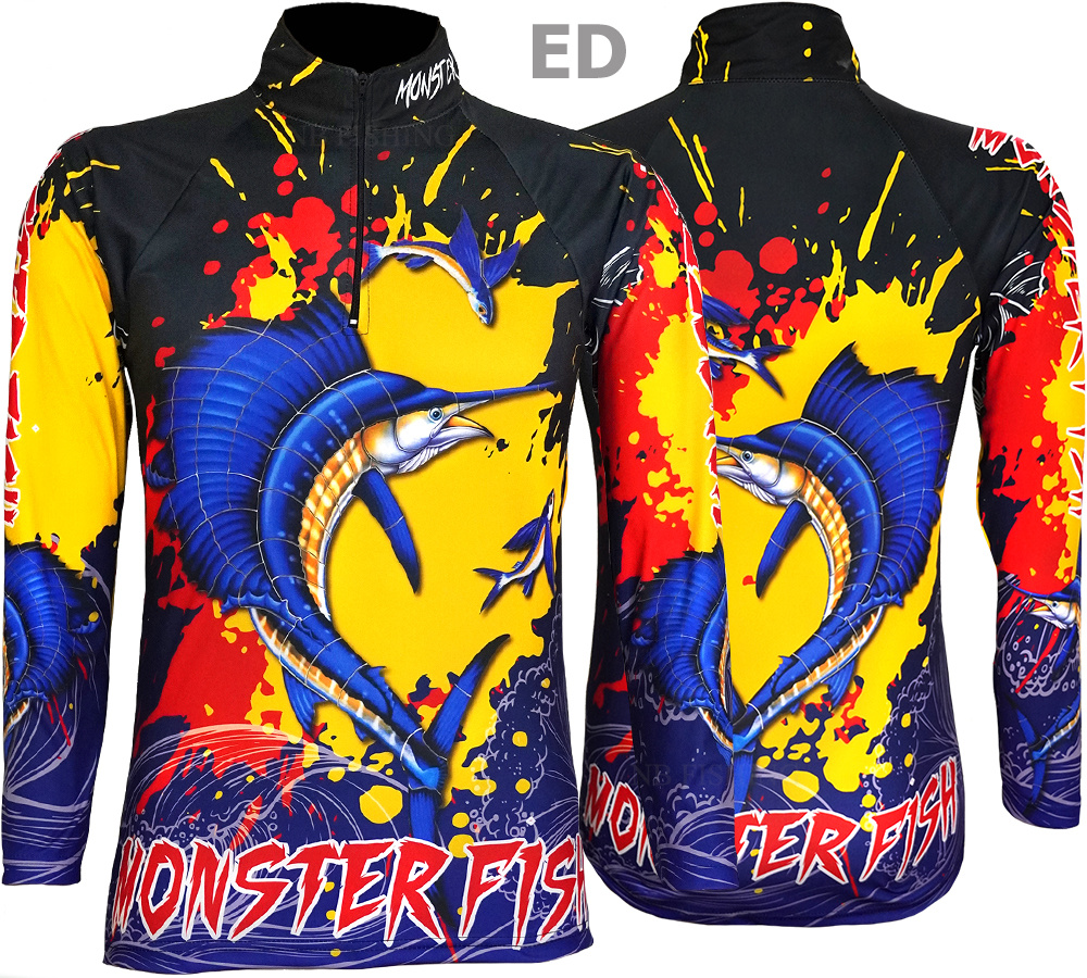 เสื้อตกปลา Moster Fishing ป้องกันแสง UV - ไซส์ L (เปลี่ยนขนาดโซส์ได้)