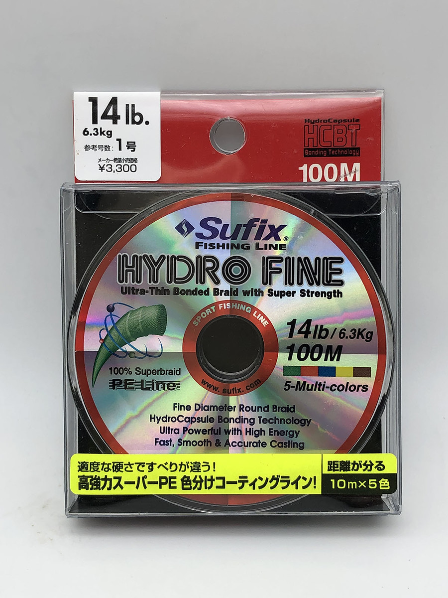 สาย PE Sufix HYDRO FINE 14lb , #PE1 100m