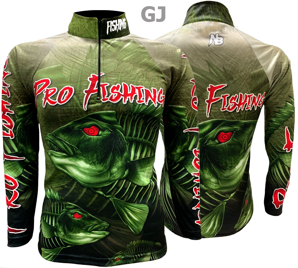 เสื้อตกปลา Green Bone Pro Fishing  ป้องกันแสง UV - ไซส์ L (เปลี่ยนขนาดโซส์ได้) 