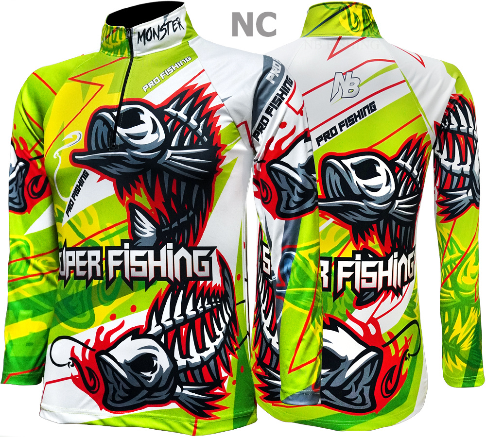 เสื้อตกปลา GREEN SUPER Fishing ป้องกันแสง UV - ไซส์ L (เปลี่ยนขนาดโซส์ได้)