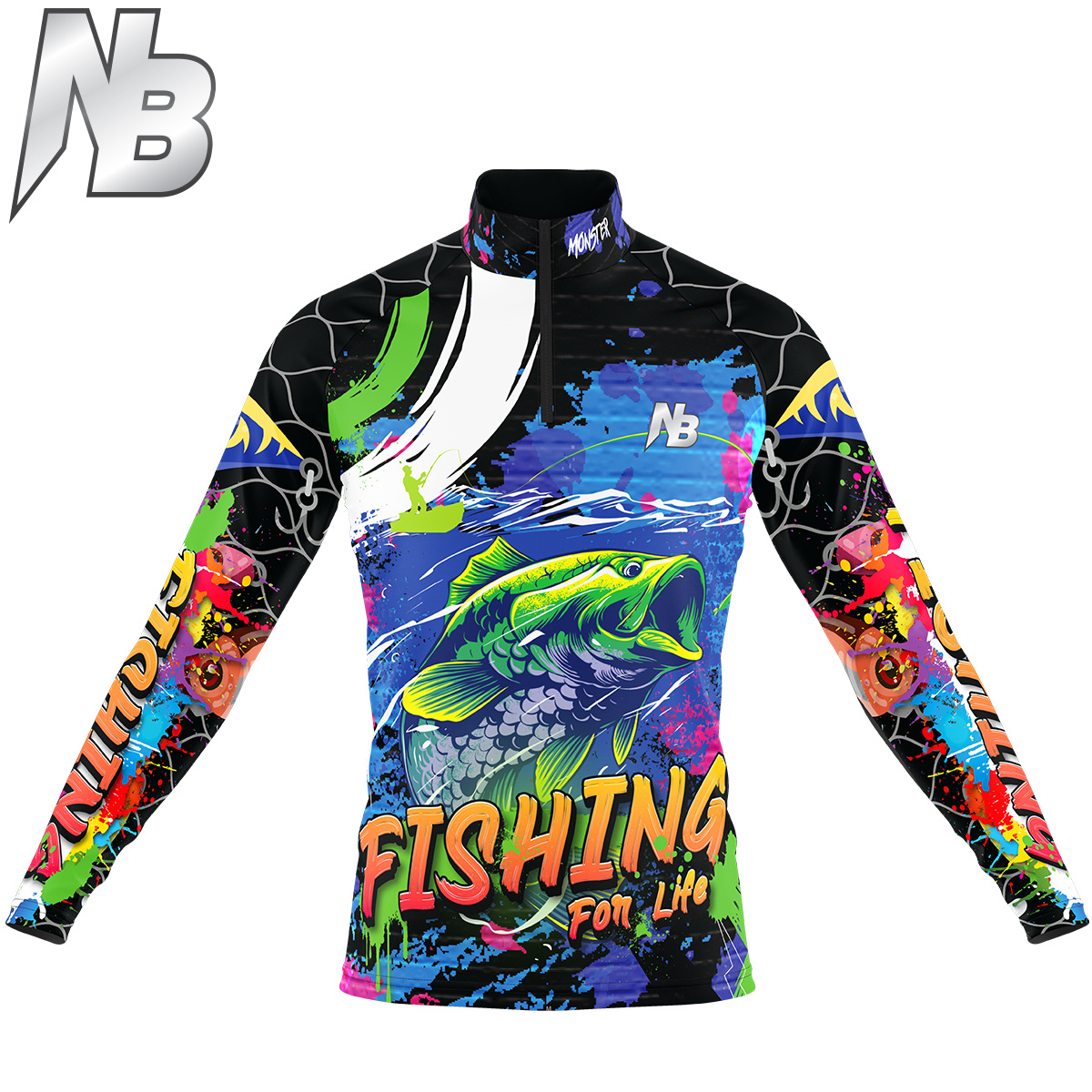 เสื้อตกปลา NB Fishing for life ป้องกันแสง UV ไซส์ XL (เปลี่ยนขนาดโซส์ได้)