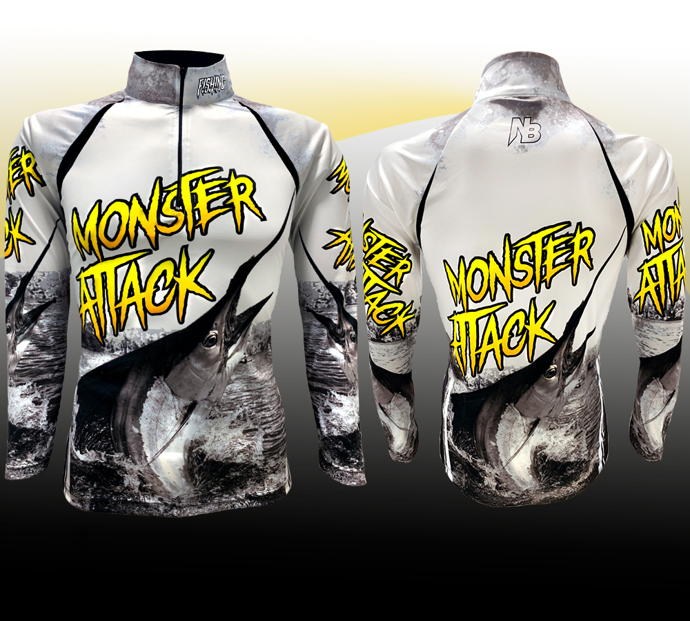 เสื้อตกปลา Black Gold Monster Attack  ป้องกันแสงUV ไซส์ M (เปลี่ยนขนาดโซส์ได้)