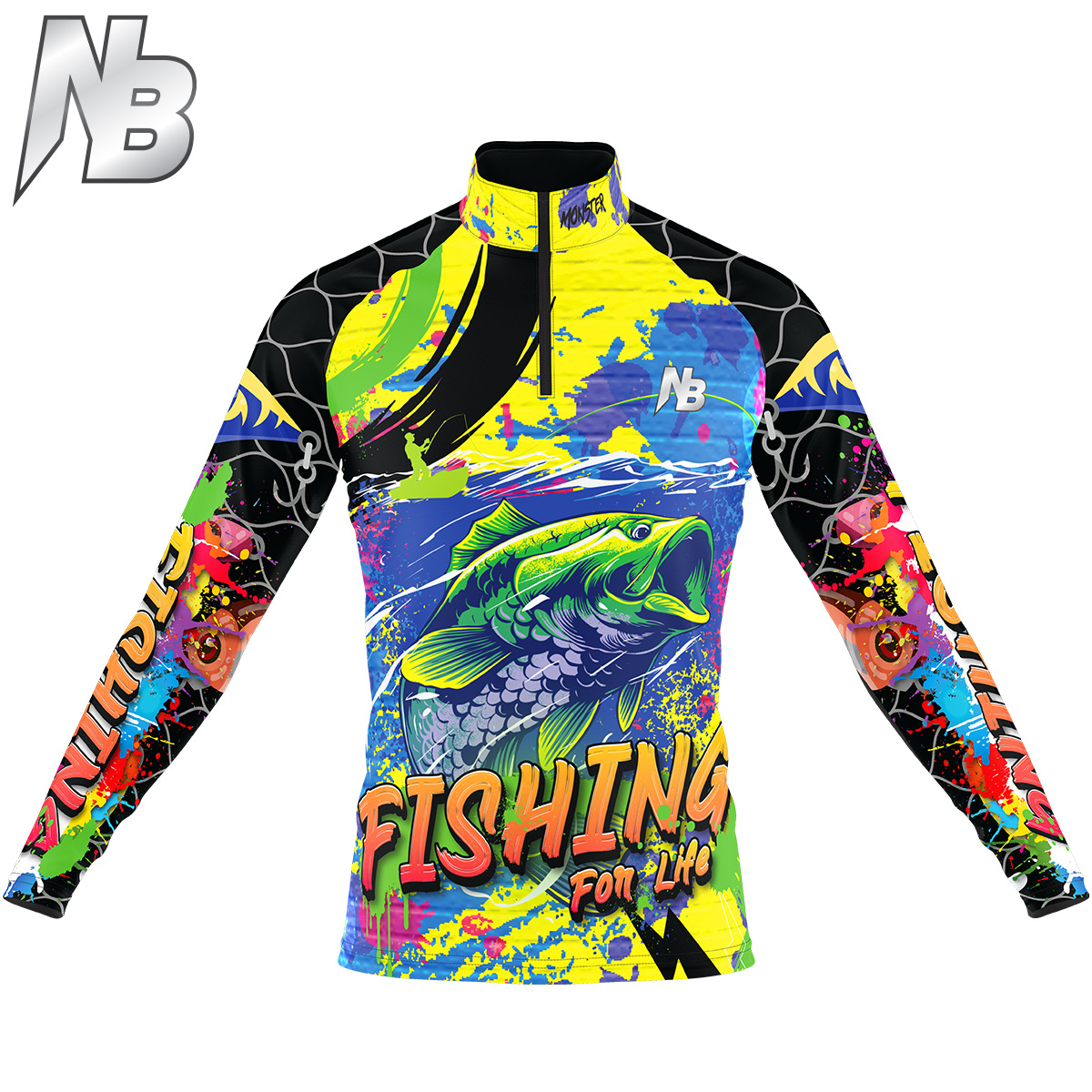 เสื้อตกปลา NB Fishing For Life ป้องกันแสง UV - ไซส์ XL(เปลี่ยนขนาดโซส์ได้)