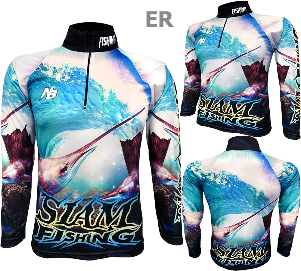 เสื้อตกปลา SIAM FISHING ป้องกันแสง UV - ไซส์ L (เปลี่ยนขนาดโซส์ได้)