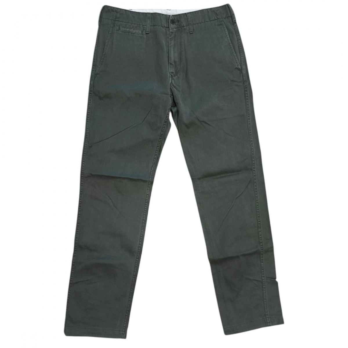 muji chino สีเขียวทหาร ทรงสวยมาก วัดจริง เอว32นิ้ว ยาว39.5นิ้ว ปลายขา7.5นิ้ว