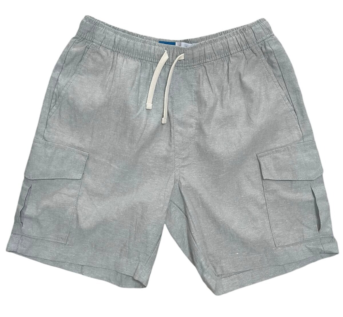 Old navy Cargo ผ้าลินิน กางเกงขาสั้น ขอบเอวยางยืดใส่สบายพร้อมเชือกเอว30-32นิ้ว
