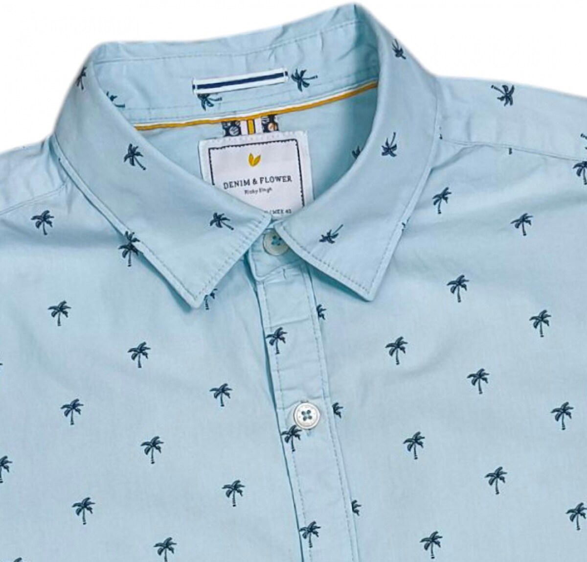 DENIM & FLOWER  เชิ้ตแขนสั้น  อก42นิ้ว  Size ( อก 42
