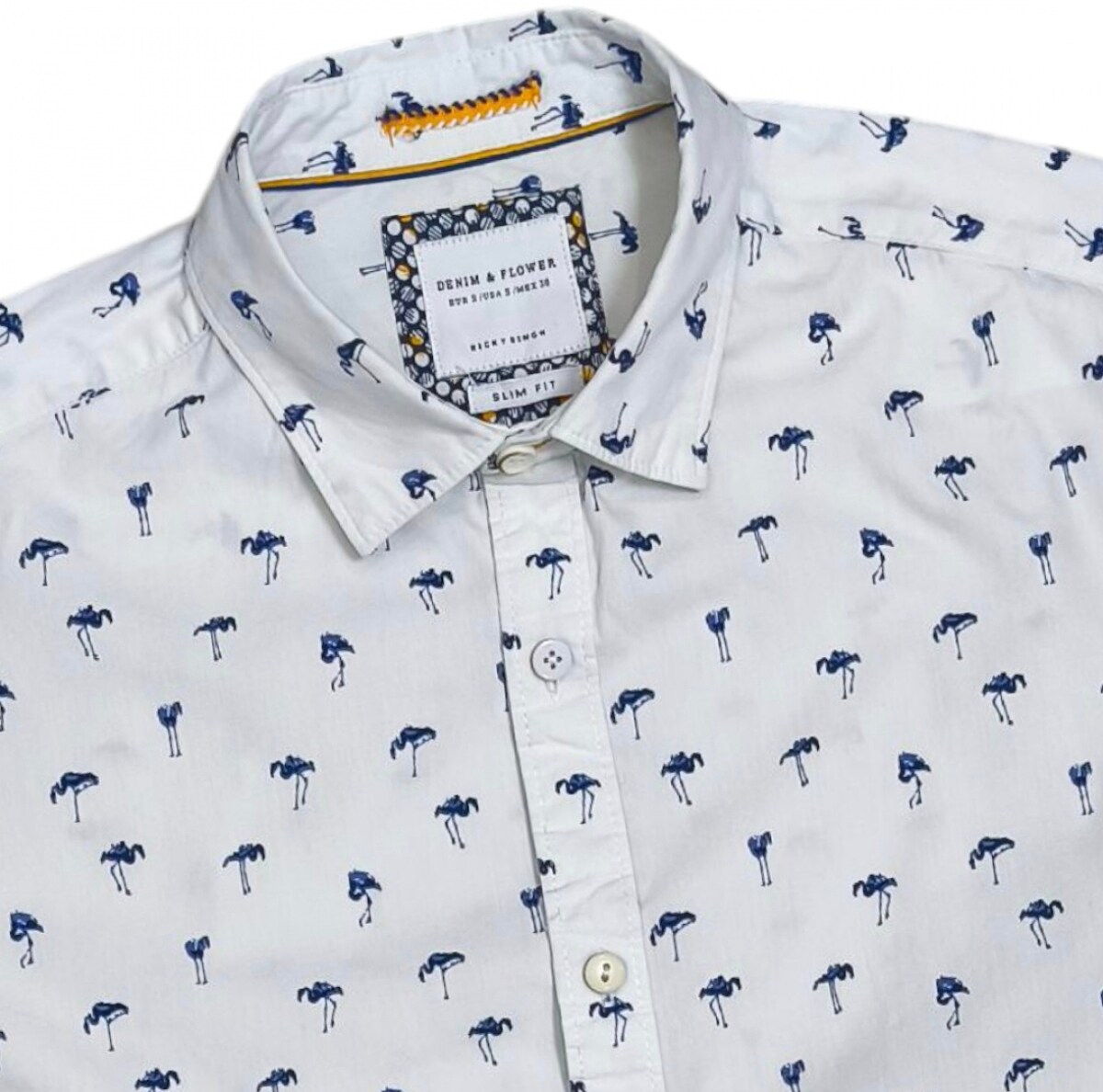 DENIM & FLOWER  เชิ้ตแขนสั้น  อก40นิ้ว  Size ( อก 40