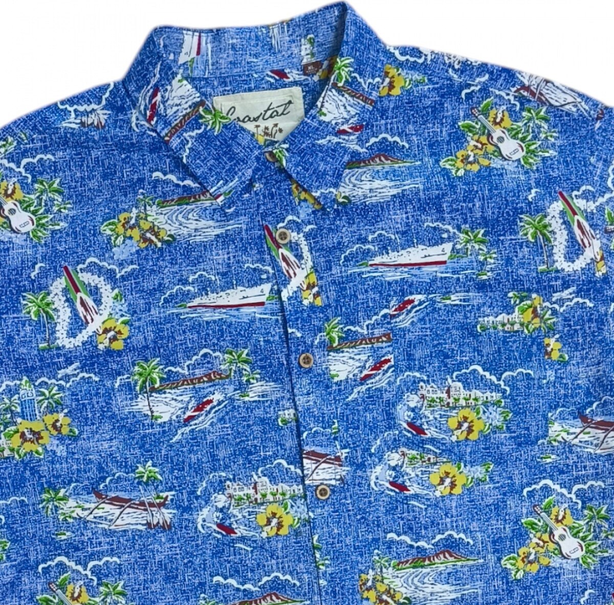COASTAL Men's CLASSIC SLIM FIT เชิ้ตแขนสั้น 46นิ้ว