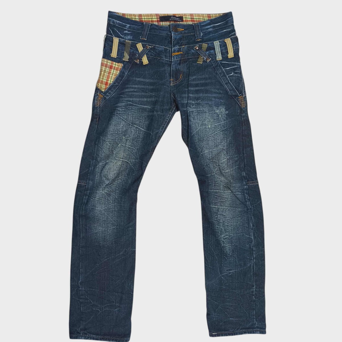 Dominates Handcrafted Jeans ญี่ปุ่น ยีนส์ detail แต่งสวย เอว 32 นิ้ว