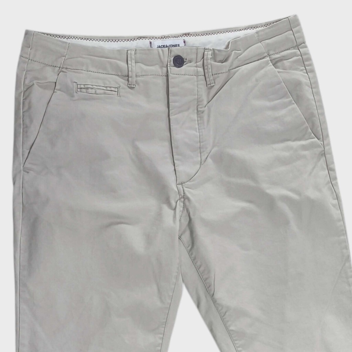 กางขายาว JACK&JONES สีเบจ ผ้ายืดหยุ่น เอว34 นิ้วมือ1 ความยา