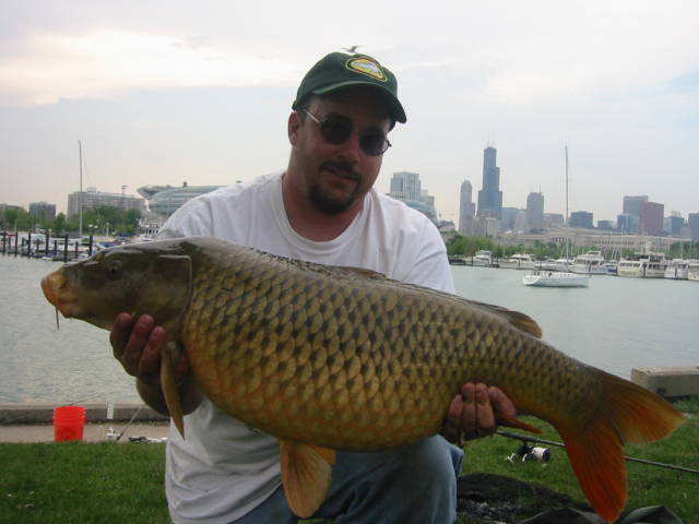 Scott and his fish..see soldier field behind him??