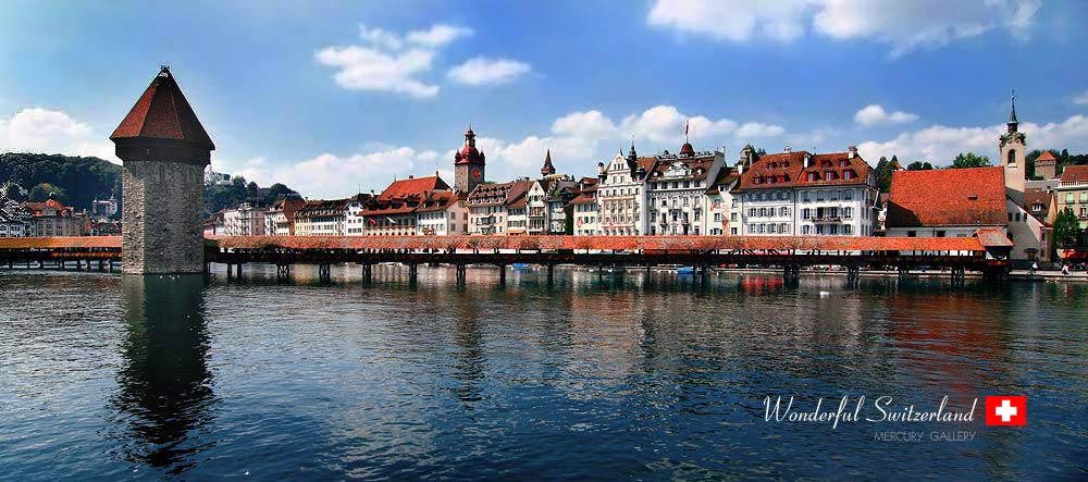 สัญลักษณ์เมือง Luzern ครับ สะพานไม้เก่ากับหอคอยอิฐ สร้างไว้นานมากแล้ว ใครมาก็ต้องแวะมาที่นี่ครับ คนเ