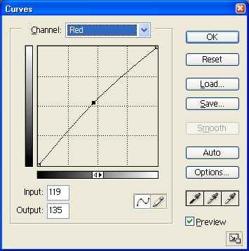 6. กด Ctrl+M หรือ เลือกที่เมนู Image > Adjustments > Curves..

    ปรับเคิร์ฟเลือกช่องสีตามแต่ต้อง