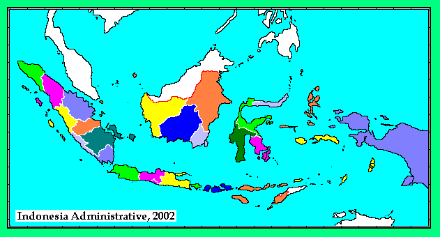 การแบ่งเขตปกครองของอินโดนีเซียตามสีต่างๆ ดังแผนที่ :love: :love: