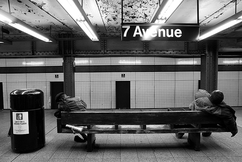 Homeless ใน subway ที่นิวยอคครับ