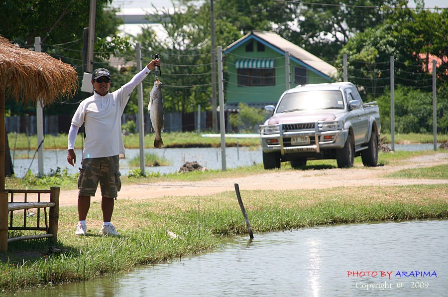  :grin: :grin:  ยกปลาขึ้นให้เราถ่ายรูปด้วย อ