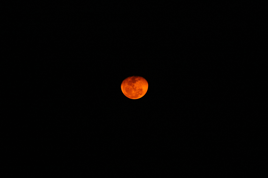 คืนก่อนวันนัดผมสังเกตเห็นพระจันทร์สีแปลก ๆ ก็เลยบันทึกภาพมาให้ดูกันซักภาพ... :grin: :grin: