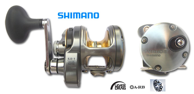 Shimano TYRNOS
A-RB (Anti-Rust Bearings) 
Topless Design (8, 10, 12, 16 only) 
Reduced Profile To