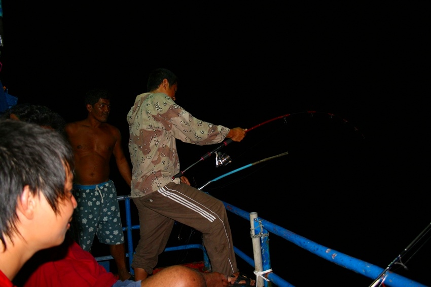   ตัดมากลางคืน ปลากินห่างตัวมากจนแปลกใจเพราะดูจากซาวเดอร์แล้วปลามีไม่ใช่น้อย รวมทั้งปลาที่มาตอมไฟก็ม