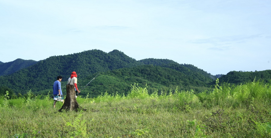 รีบเดินไปหาปลากันลิ่วเลยครับ กลัว 