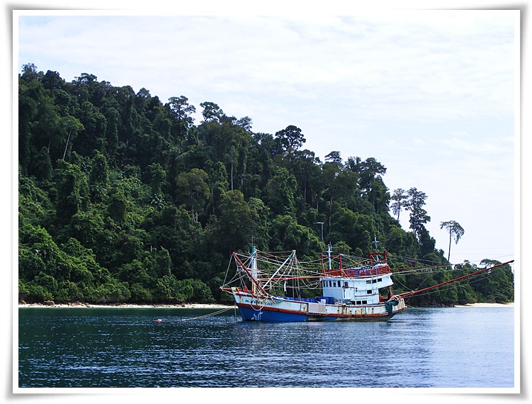  [center]ต้องวิ่งเรือผ่านหน้าเกาะกระดานแล้วอ้อมไปทางด้านหลังเกาะอีกทีนึงก็ถึงหมาย[/center]