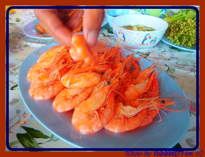 กุ้งสีหวาน :grin: :grin: