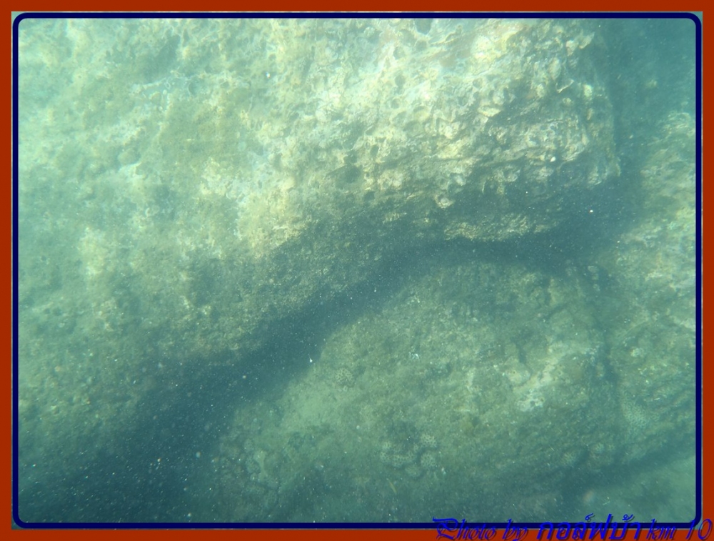 สภาพหมายใต้น้ำตรงหัวเเหลมเป็นหินใหญ่ครับ