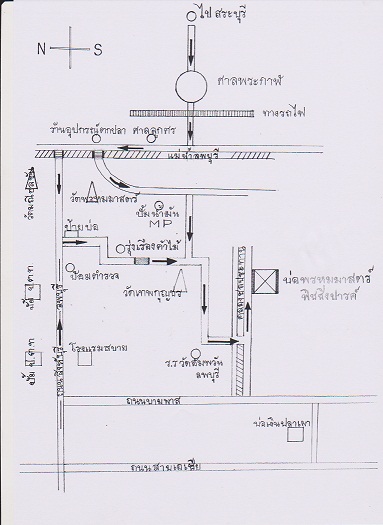 แผนที่ทางมาบ่อปลา