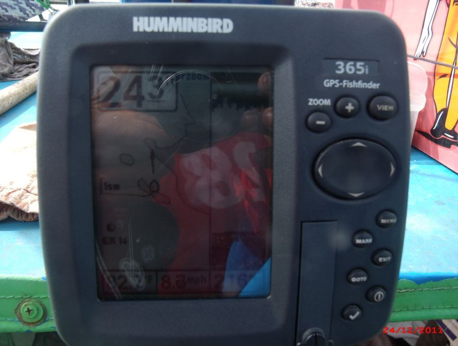 เครื่องมือนำเราไปสำรวจหมายครั้งนี้คือ Humingbird 365i เป็นตัวช่วยสำคัญในการเดินทางเข้าหมายตกปลา