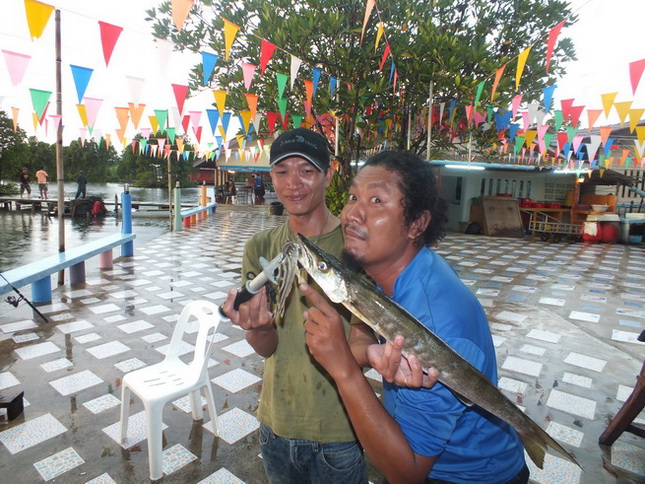 รอบสองผมกับเจ้าวุดดี้ เอาเรือออกไปพายตีกันเจ้าวุดดี้กดสากมาหนึ่ง ปลาทูกดออดแอดมาหนึ่ง สกอร์ 1-1 เสมอ