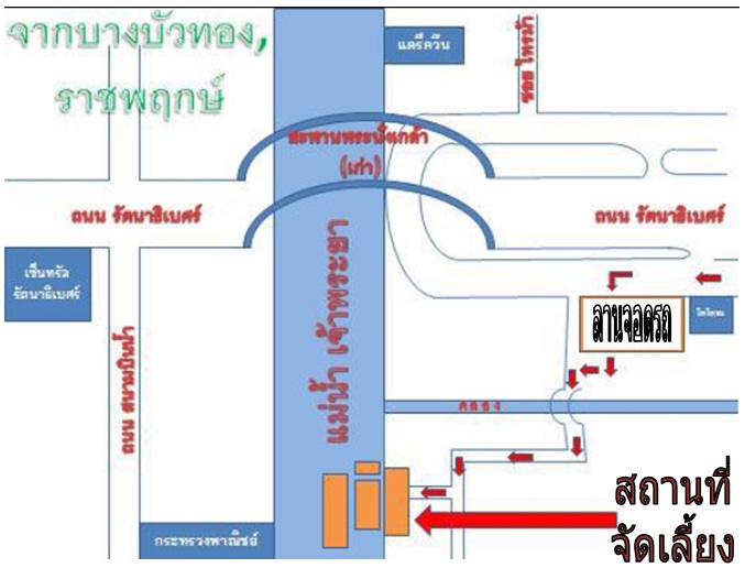 [b]พิกัดสวนอาหาร[/b] 13.870913, 100.474718 

[b]เส้นทางจากทิศตะวันออก[/b]   ทางด่วน, เกษตรศาสตร์, 