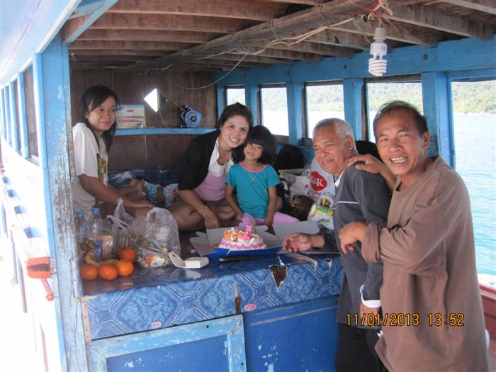 จัดวันเกิดให้ลูกในเรือ