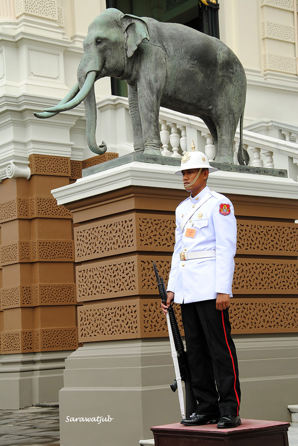 ผ่านมาหน้าพระราชวัง   มีคนขอเข้าไปถ่ายรูปคู่ไม่ใช่น้อย