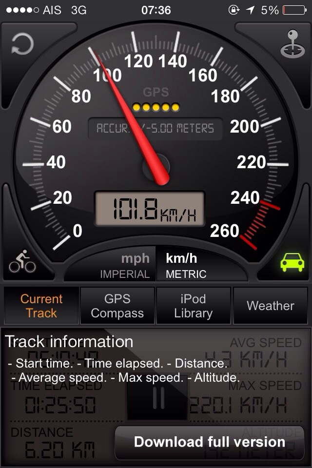 จับพิกัดความเร็ว  GPS  จาก App ใน iphone ของผม    :grin:

อยู่ที่  101.8 KM / H   :ohh: :ohh: :ohh