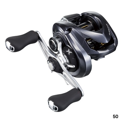 shimano aldebaran 2015 50,50HG

Model	        Gear Ratio	   Weight  g.	  Ball Bearings	  Drag kg	 