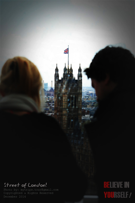 ภาพนี้เป็นมุมมองด้านบนของ London Eye...พอเสร็จจากนี้ เราก็ต้องรีบกลับไปเช็คเอ้าท์ออกจากโรงแรมอันแสนส