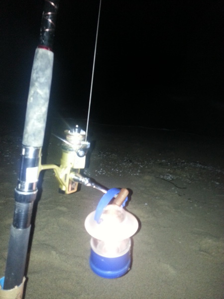 คืนแรกผมลองเอาหมึกตายไปเฝ้าปลาหน้าดินริมชายหาดดูครับแต่เงียบครับไม่มีกระแสเกิดขึ้นเลย สงสัยต้องตอนกล