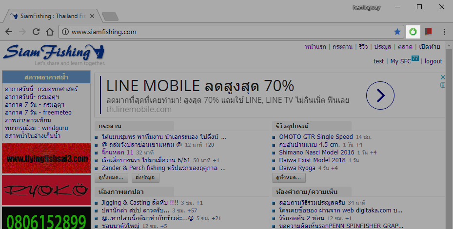 6. เมื่อดำเนินการเสร็จแล้ว AdBlock จะขึ้นสีเขียว 