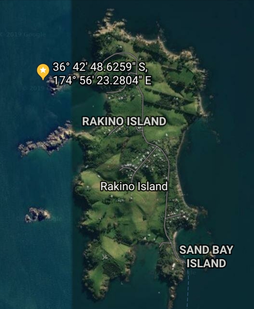 เริ่มจากหน้าตาเกาะ Rakino ที่จะไปนี้ก่อนเลยครับ ...
หมุดที่ผมปักไว้ คือหมายที่ไปตกกันมาครับ .. ส่วน