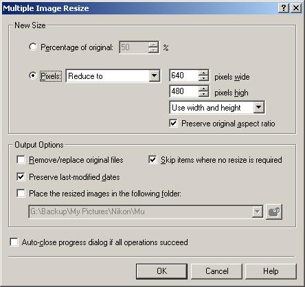 ขอเพิ่มอีกนิดครับ
สามารถเลือกหลายๆรูป แล้ว ย่อขนาดได้ครับ
เลือก คำสั่ง tool\Resize หรือกด Ctrl+R 