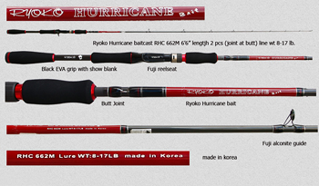 ++ Ryoko Hurricane 6.6 ฟุต 8-17 lbs ++