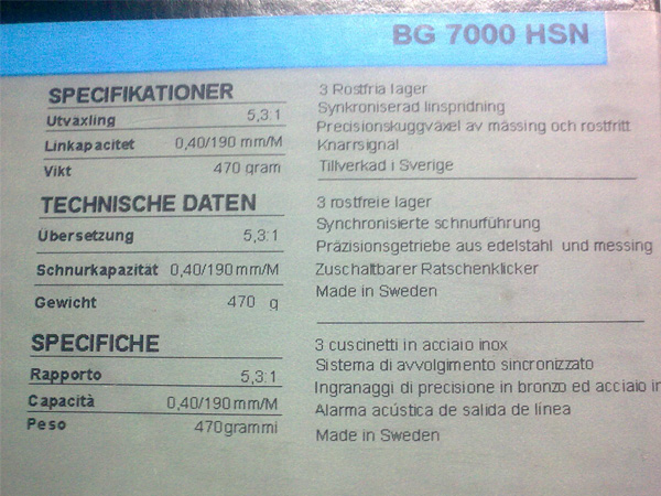 ABU BG 7000 HSN made in sweden 