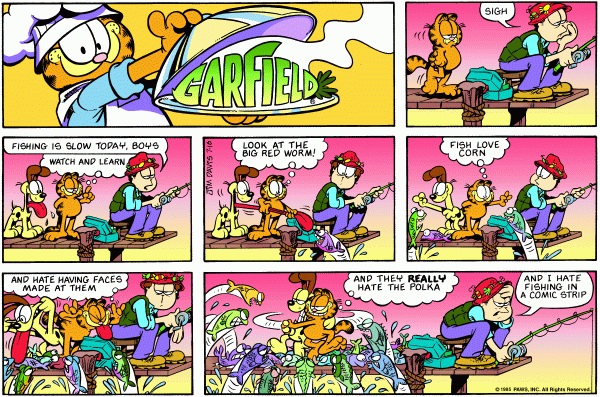 Garfield ตกปลา