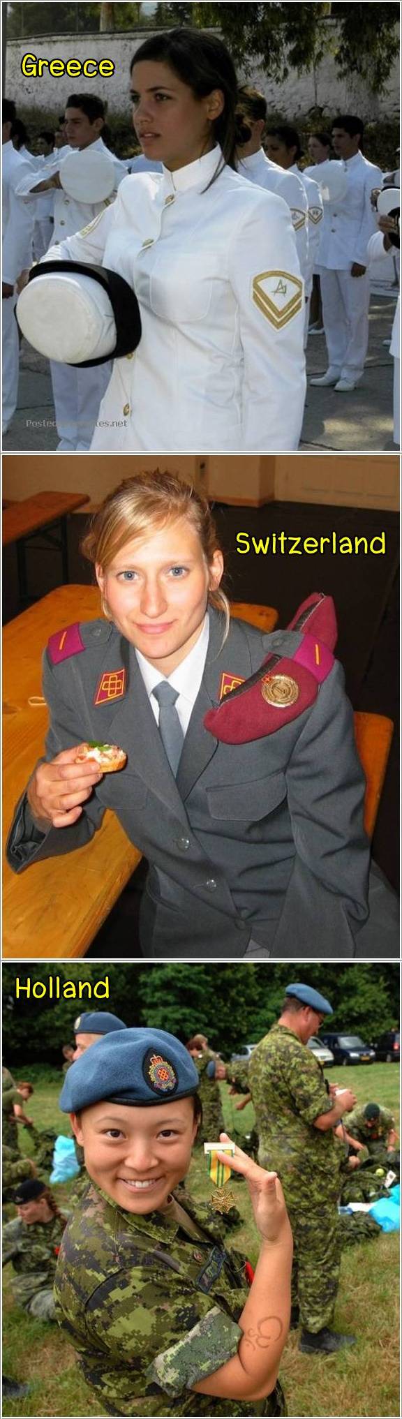 ทหารหญิงของแต่ละประเทศ